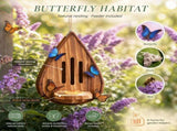 Wooden Hanging Butterfly House, Featuring a Smooth, Easy to Hang for Garden Butterflies and Bees V1366-AZ2-W-15536