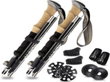 Mountaineering Walking Poles, Adjustable Trekking Poles with Anti-Shock Function, Ultralight & V1189-LC-RY-00317