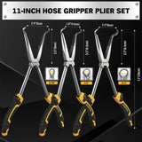 ELEAD 3PCS 11" Hose Gripper Pliers Long Reach Spark Plug Boot w/ Magnetic Racks V465-70172