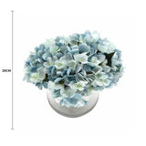 Premium Faux Hydrangea with Glass Vase 23cm V637-DP88015