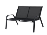 Gardeon Garden Bench Seat Steel Outdoor Patio Park Lounge Backyard Chair Black GB-STA-BENCH-BK