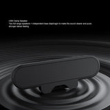 USB Wired Computer Speaker, HD Stereo Sound with Volume Control, Clamp-on Design, Black V1263-JX-7359