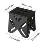 12 Inch Plastic Stools for Adults Capacity Heavy Duty Step Stool Collapsible Stepping Stool Non Slip V1366-AZ2-W-14202