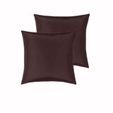 PepperMIll Satin European Pillowcases CHOCOLATE V442-END-PILLOWC-SATIN-CHOC-EU