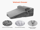 Bed Wedge Pillow for Sleeping, 3 Pcs Adjustable Orthopedic Bed Wedge Set, with Washable Cover & Foam V952-XXZKDJXXZ3JTPE38X001V0
