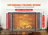 Fireplace Screen 3 Panel, Sturdy Iron Mesh Fireplace Screen, 122CM Spark Guard Cover, No V952-BLMHSFG4555I9GTXEV0