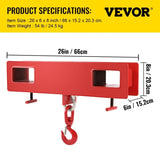 Forklift Lifting Hook 6000 LBS Capacity Forklift Lifting Hoist Swivel Hook Mobile Crane Forklift V952-2TCCDGJ0000000001V0