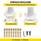 VEVOR Handrail Outdoor Stairs, 4ft, 34 Inch Outdoor Handrail, Outdoor Stair Railing Adjustable from V952-LZLTFS4YCYGBSDLZ1V0