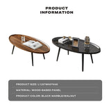 Coffee Table Living Room Accent Oval Table Contemporary Style Leisure Tea Table V488-TBS-BK