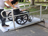 Kartrite 6ft Portable Aluminium Mobility Threshold Access Wheelchair Ramp w/ Handrails WCR-01H-6FT-HND