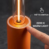 Cordless Table Lamp Rechargeable, Black Aluminum Touch LED Lamp, Dimmable 2200K Warm White, USB-C V1107-124-48716-BLK