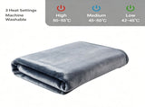 Grey USB Single Heated Throw Blanket Adjustable Temp Fast Warm For Dorm Lounge Desk V1221-XM-LB471-GM34
