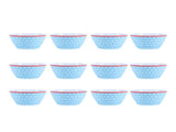 12PCS 6in Salad Bowls Food Serving Bowls Imitation Porcelain Dinnerwar TablewareLight Blue Dot V1294-YM0901-3118210047014