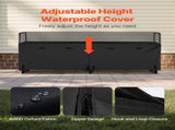 Firewood Rack with Waterproof Cover, 2.57m Outdoor Firewood 1/2 Cord Storage Metal Log V952-HWDCJ8FTPSYG1JYW6001V0