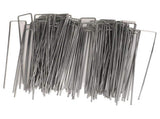 100Pcs U Shaped Garden Stakes Galvanized Steel Landscape Stakes Pins for Weed Barrier Sod Fabric V1294-YM0703-3111230111512