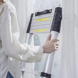 Telescoping Ladder Aluminum Extension Step 12.5 ft Multi-purpose Portable V952-SSLTN125170KGIL80V0