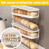 Automatic Rolling Egg Holder 14 Egg Dispenser Plastic Fridge Organizer Double Layer Egg Rack V1258-DP02-BOL-741