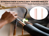 40Pcs 15% Silver Brazing Rods, Silver Solder Phos Copper Brazing Alloys Flat and Round Welding Rods V1107-147-45402