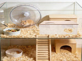Acrylic 3 Chamber Hamster Hideaway with Transparent Design for Small Animal Exploration V1366-AZ2-W-17618