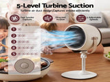Devanti Portable Range Hood 5-Speed Rechargeable Desktop Extractor Fan BBQ PRH-8ML-USB-WH