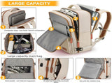 Black Large Capacity Backpack with USB Charging Port and Waterproof Fabric for Travel Work and Daily V888-ELOSUNG43813