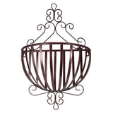 Metal Wall-Mounted Plant Hangers for Flower Pots, Bronze Finish Iron Holders, 1 Set, 20.87x13.78x6.3 V1370-AZ4-14669