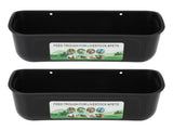 2PCS Hanging Poultry Feeder Plastic Livestock Feeding Trough for Chicken Geese Sheep Deer Dog Black V1294-YM0901-3111250052411