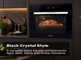 EUROCHEF 60cm 10 Function Built-In Electric Wall Oven, 80L Air Fryer Water Clean Fan Forced Pizza V219-COKOVNEC8A2A