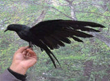 Black Crow Decoration Halloween Realistic Feathered Crows Haunted House Decor for Party Decoration V1294-YM0717-10061730