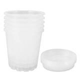 5 Set Orchid Pots with Holes and Saucers Breathable Clear Plastic Orchid Planter Plant Pot for V1294-YM0901-3111240151711