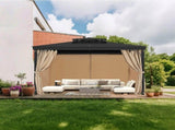 Gazebo Curtains Outdoor, 12' x 10' x 7.3' Gazebos, 4-Panel Sidewall Gazebo Privacy Curtains with V952-SMLTCL12FT10QF3IIV0