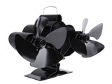 8 Blades Wood Stove Fan Aluminum Alloy Quiet Efficient Heat Powered Fireplace Fan with Magnetic V1294-YM0901-3114240088711