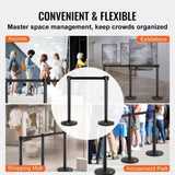 Crowd Control Stanchions, 2-Pack Crowd Control Barriers, Carbon Steel Baking Painted Stanchion Queue V952-ZGGLZHSTZX2J6KF5TV0