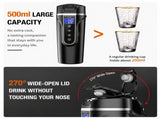 500ML Black Large Stainless Steel Car Electric Heated Travel Mug - 12V & 24V Vehicle Smart Insluted V888-ELOSUNG55111-1