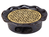 Teapot Warmer Ceramic Alloy Tea Warmer with Tea Light Holder Teapot Mat Hollow Out Flounce Design V1294-YM0703-3118230129411
