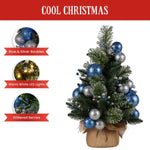 61cm Blue Collection Tabletop Pre-Lit Christmas Tree 112_SENBC102