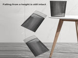 12L Large Capacity Trash Can for Home Office Kitchen Translucent Plastic Wastebask with Stylish V1370-AZ4-09480