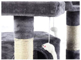 170cm Cat Tree Scratching Post Scratcher Pole Gym Toy House Furniture Multilevel - grey V610-CAT52008-GREY