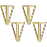 Set of 4 Replacement Furniture Legs, 15 cm, Triangular, Gold, DIY Table Legs, for Chairs, Cabinets V1237-ZY-203-0558