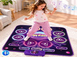 Keezi Dance Mat Toy for Kids Age 3-12 Electronic Dance Pad with Bluetooth 4 Game Modes Purple DMAT-SINGLE-BT-PK