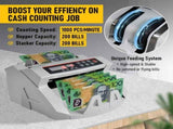 Automatic AUD Money Counter Machine with UV/MG/IR Detection, High-Speed Banknote Counter & Digital V1181-OF009-2108-WH