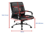 PU Leather Office Chair Ergonomic Executive Swivel Desk Chair with Padded Seat in Black V63-774965