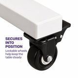 EQUIPMED Overbed Table with Gas Lift, 15kg Load, Steel Frame, 78-107cm Adjustable Height, Lockable V219-ALFOBTEQ84WA