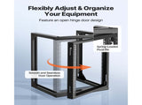 12U Wall Mount Server Rack, 68.04 kg Max Load Capacity, Open Frame Network Rack with 180 Degrees V952-BGSJJ12U18YC9I110001V0
