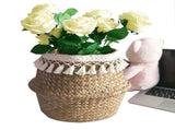 Natural Woven Straw Basket Foldable Woven Storage Basket Plant Straw Basket V1294-YM0717-10183711