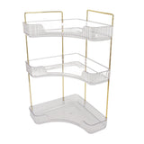 3 Tier Makeup Shelf Organizer Easy Access Aesthetic Corner Bathroom Countertop Organizer for V1294-YM0710-3112230081611