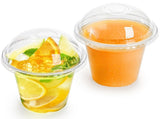 432x 14oz Premium Plastic Clear Cups BPA Free - with Dome Lids V563-CP1411-24L-1BOX