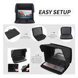 M Size Portable Laptop Sun Shade and Privacy Hood - Foldable Anti-Glare Screen Cover with Storage V888-ELOSUNG56494