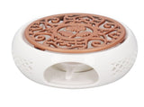 Ceramic Teapot Warmer Hollowed Pad Concave Bottom Practical Multifunction Teapot Heater for Family V1294-YM0703-3118230039611