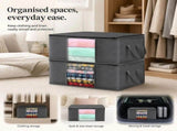 4 Pack 60L Moving Clothes Organizer Bags Black Zipper, Practical Combo For House Relocation V1221-XM-LB1867-GM68
